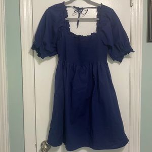 Great Condition Hill House Navy Poplin Athena Nap Dress